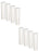 8-pack polypropylene sediment filter cartridges, 10 inches, 5 micron, compatible with Watts 500221 Full Flow whole-house filters