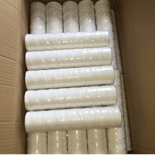 10 x 2.5 inch whole-house string-wound sediment water filter cartridge, fits any 10-inch RO housing