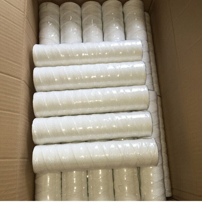 10 x 2.5 inch whole-house string-wound sediment water filter cartridge, fits any 10-inch RO housing