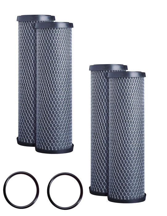 CFS Carbon Block Water Filters – 4 Pack – 9.75" x 2.5" – Fits WFPFC8002, FXWTC, SCWH-5