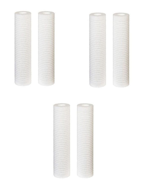 6-pack standard capacity whole house replacement water filter cartridges