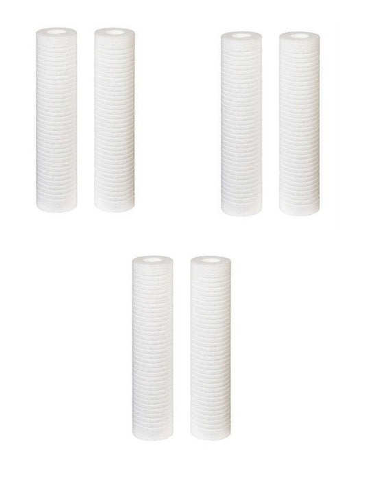 6-pack standard capacity whole house replacement water filter cartridges
