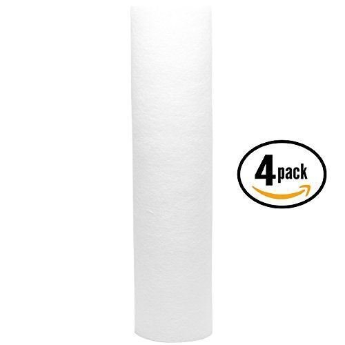 4-pack polypropylene sediment water filter cartridges, 10-inch, 5 micron, compatible with CCI-10-CLW12