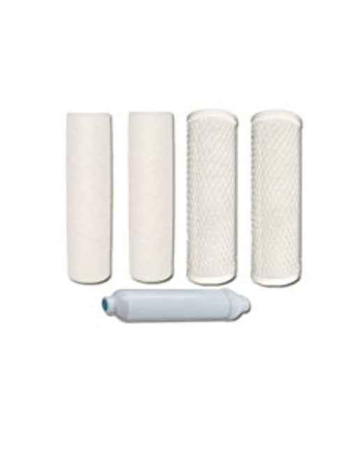 Reverse osmosis replacement filter kit with sediment, carbon block, and GAC inline cartridges, 1/4-inch quick connect, compatible with Purwater PW-RO4L