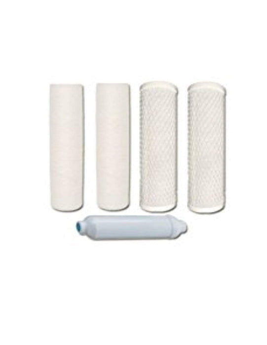 Reverse osmosis replacement filter kit with sediment, carbon block, and GAC inline cartridges, 1/4-inch quick connect, compatible with Purwater PW-RO4L