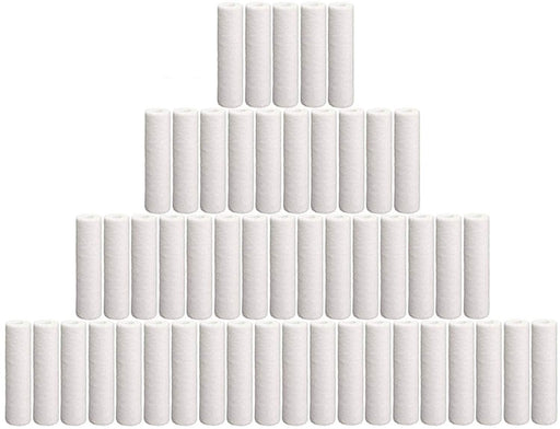 50-pack whole house sediment water filter cartridges, 5 micron, 10 x 2.5 inches, white, compatible with PX05-9-78 models