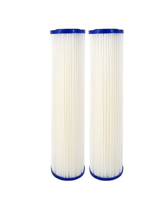 CFS Pleated Polyester Sediment Water Filter 10"x2.5" Universal Whole House Pre-Filter Compatible with AO Smith 20 Micron Sediment Water Filters AO-WH-PRE-RP2 FM-50-975