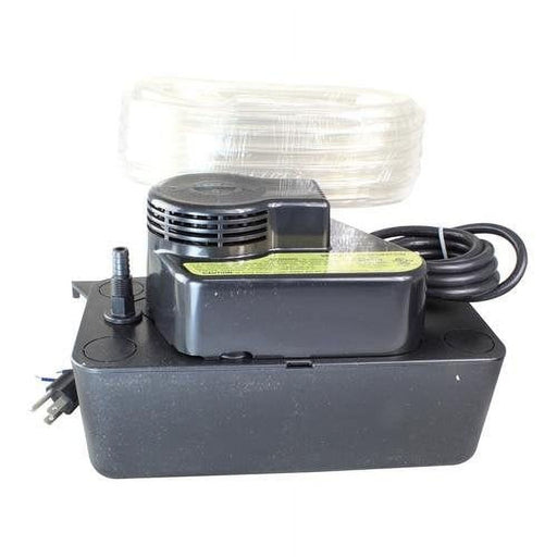 Black electric water and condensate pump, 1/30 HP, 2.2A, compatible with Beckett CB201TUL models