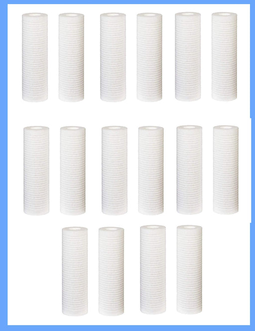 16-pack grooved sediment water filter cartridges, compatible with AP110 and CFS110 whole house models