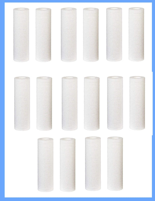16-pack grooved sediment water filter cartridges, compatible with AP110 and CFS110 whole house models