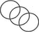 3-pack premium O-rings for reverse osmosis filter housings, compatible with GHPT-10 models