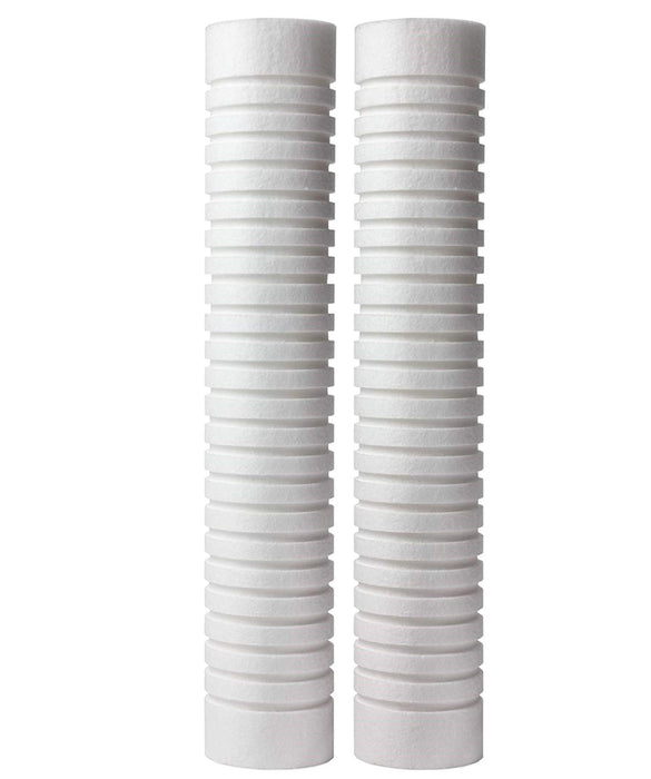 Grooved water filter cartridge, 5 micron, 20 inches, compatible with The Heater Treater whole house hot water systems