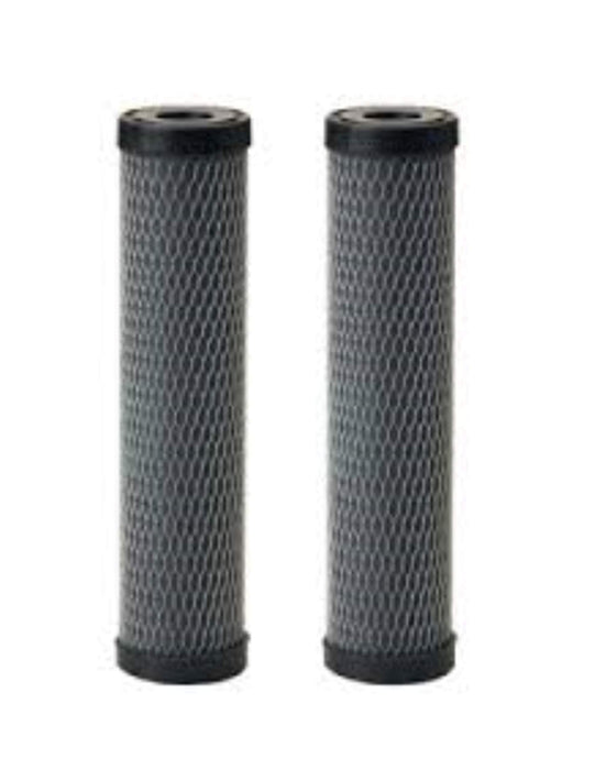 2-pack carbon-impregnated water filter cartridges, 9.75 x 2.5 inches, compatible with Pentek NCP-10 whole house filters