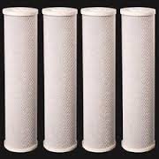 4-pack whole-house replacement water filter cartridges, 5 micron, white, compatible with DW-CB10 9-3/4 inch models