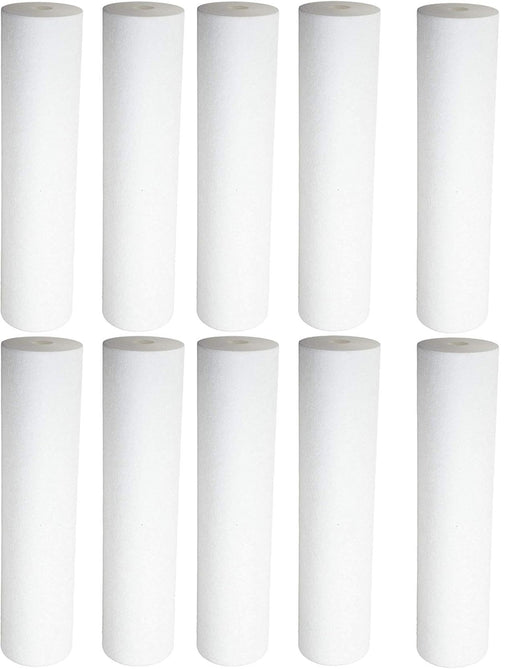 10-pack polypropylene sediment filter cartridges, 10-inch, 5 micron, compatible with AP101T whole house water filters