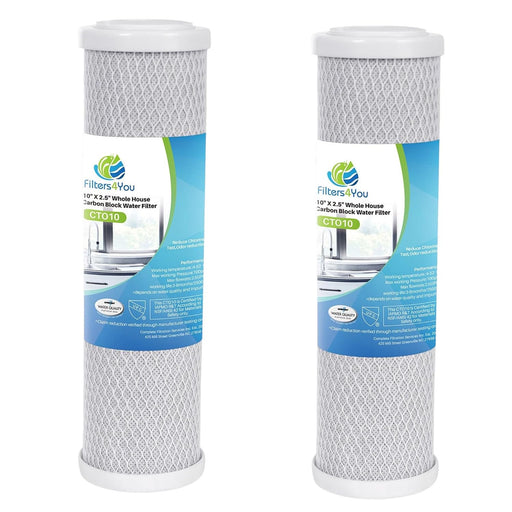 CFS 2-Pack Carbon Block Filter – 5 Micron – Fits Flow-Pur 8, Watts WCBCS-975-RV