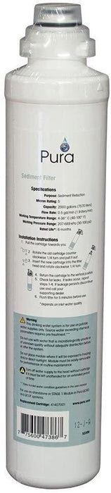 Compatible with Aqua Flo Pura Platinum QCRO Reverse Osmosis Annual Replacement Filter  Membrane