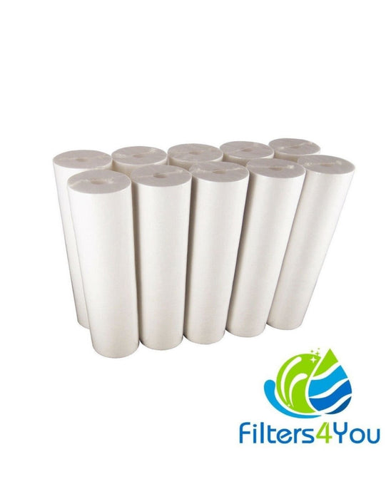 10-pack melt-blown sediment water filter cartridges, big blue 4.5 x 20 inches, 50 micron