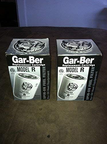 TWO (2) GAR-BER MODEL R SPIN-ON OIL FUEL FILTERS - REPLACEMENT CARTRIDGE NEW IN BOX