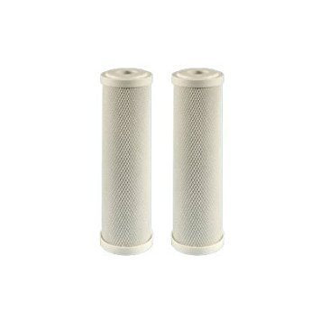 2-pack carbon block water filter cartridges, compatible with Watts WCBCS975RV