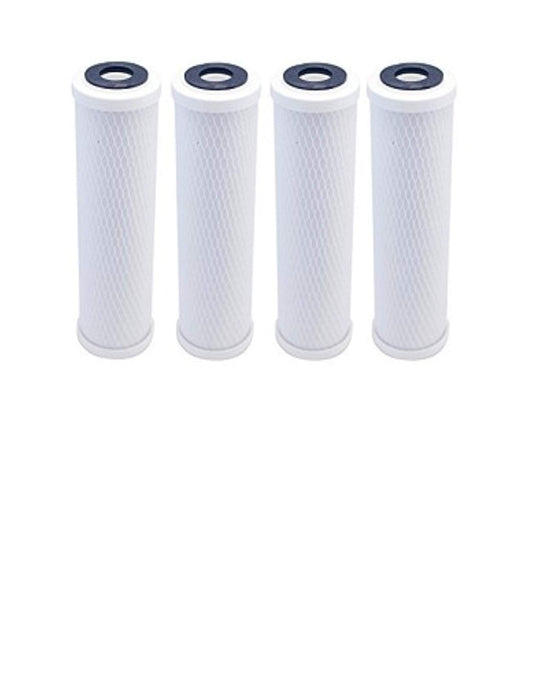 4-pack activated carbon block whole house water filter cartridges, 10-inch universal, compatible with Flow Pur POE12GHGACB models