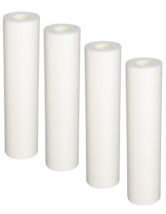 4-pack sediment water filter cartridges, 1 micron, 10 inches, white