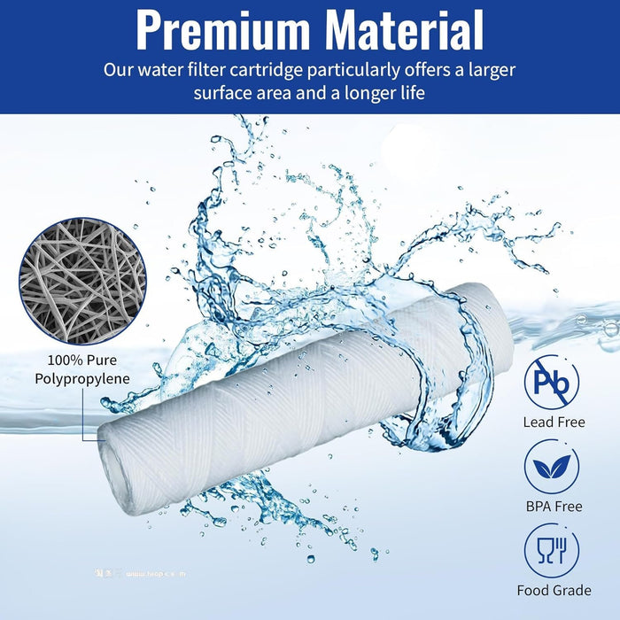 CFS Sediment Water Filter – 40 Pack – 5 Micron – 10" x 2.5" – Fits Campbell 1SS