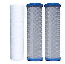 3-piece replacement filter set (1 sediment, 2 carbon), compatible with ROES-50/75 and related RO system models
