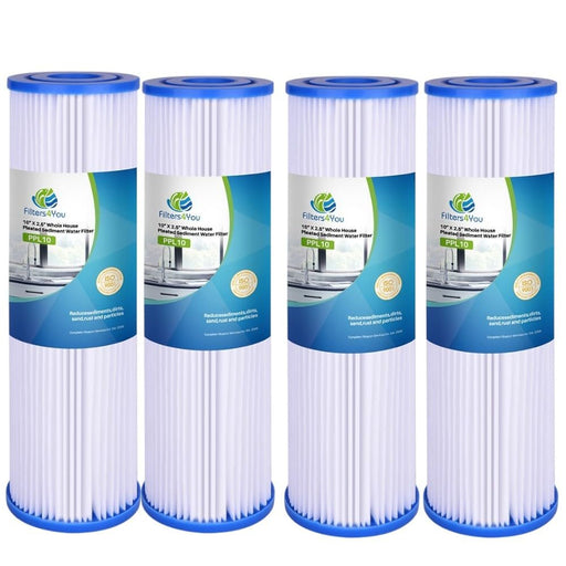 Pleated polyester sediment pre-filter, 10 x 2.5 inches, 20 micron, compatible with AO Smith AO-WH-PRE-RP2 and FM-50-975 models