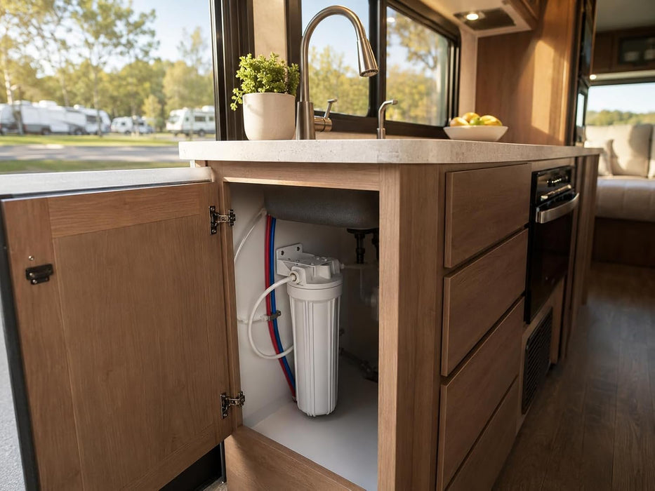 CFS Carbon Block Water Filter – 2.5" x 9-7/8" – 0.5 Micron – Reduces Chlorine Taste & Odor – Fits SMCB-2510