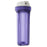 Clear standard water filter housing, 10 x 2.5 inches, 1/4-inch FPT connection