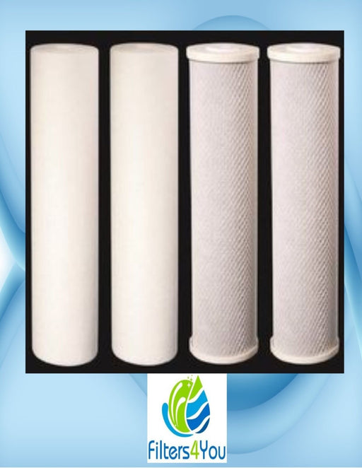 Big Blue CTO carbon block and sediment replacement filter cartridge set, 20 x 4.5 inches