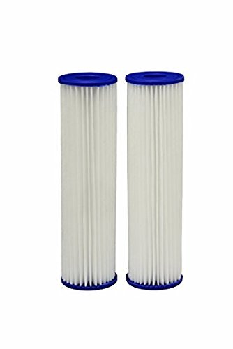 2-pack cleanable sediment filters, 10 x 2 inches, compatible with Ideal H2O 728810 and Stealth-RO100/200 systems