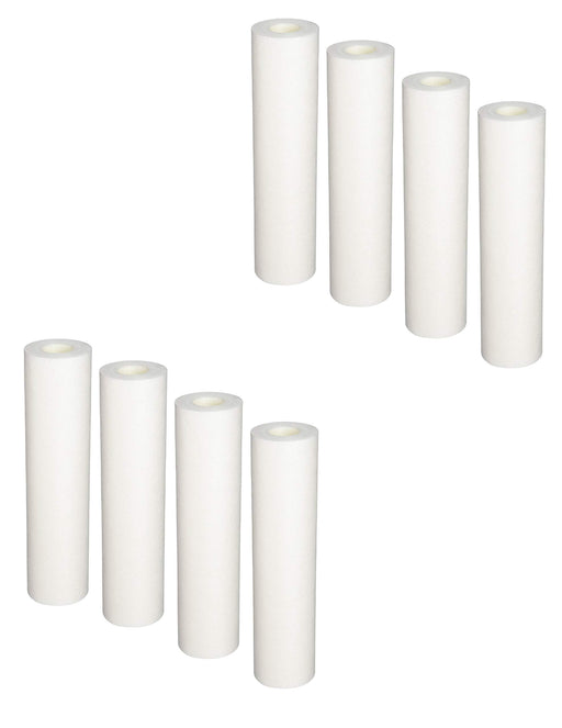 8-pack polypropylene sediment filters, 5 micron, 10 inch, compatible with GXWH04F models