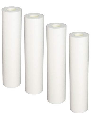 4-pack sediment filter cartridges, 0.5 micron, 10 inches, compatible with SpectraPure Micro-Tec models