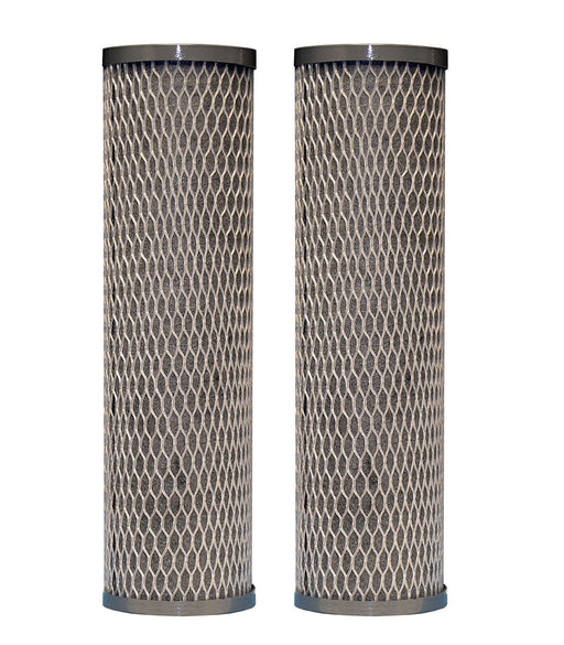 2-pack Fibredyne carbon block water filters, compatible with Pentek CFBC-10 255679-43