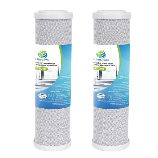 2-pack under-sink replacement water filter cartridges, white, compatible with WHKF-DB1 models