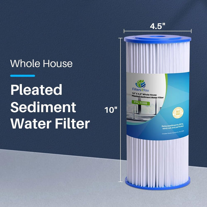 CFS – Pleated Water Filter Cartridges Compatible with FXHSC, R50-BBSA, R50-BB, WFHDC3001, W50PEHD, GXWH40L Models – Whole House Replacement Filter Cartridge