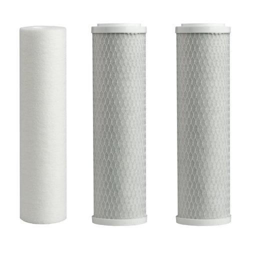 3-pack carbon block whole house replacement water filter cartridges, white, compatible with model 560002