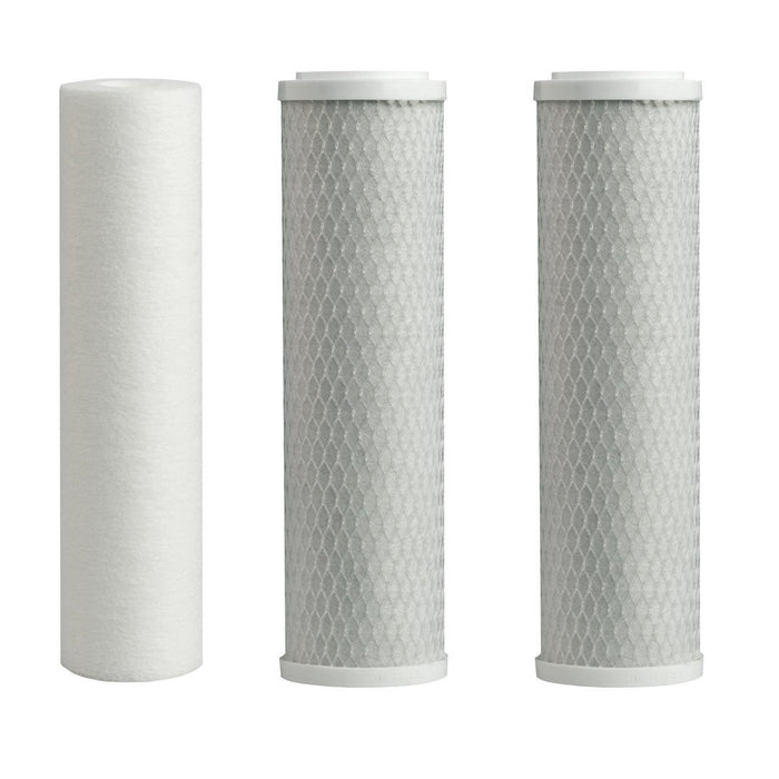 3-pack carbon block whole house replacement water filter cartridges, white, compatible with model 560002