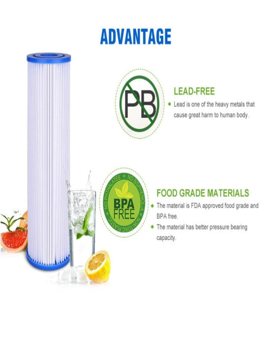CFS – 4 Pack Water Filter Cartridges Compatible with EQ-PFC.35 Models – Whole House Replacement Water Filter System, White