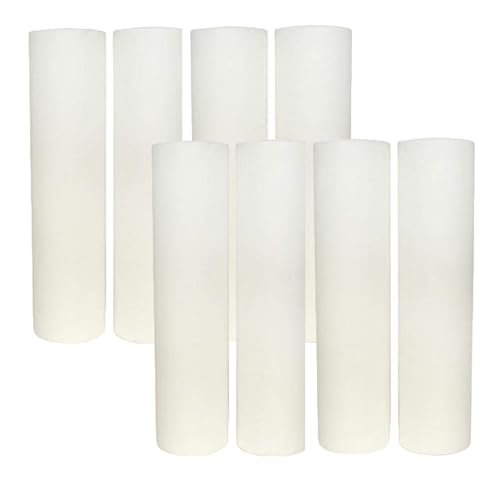 8-pack polypropylene sediment water filter cartridges, 5 micron, 10 inches, compatible with GE GXWH04F pre-filtration systems