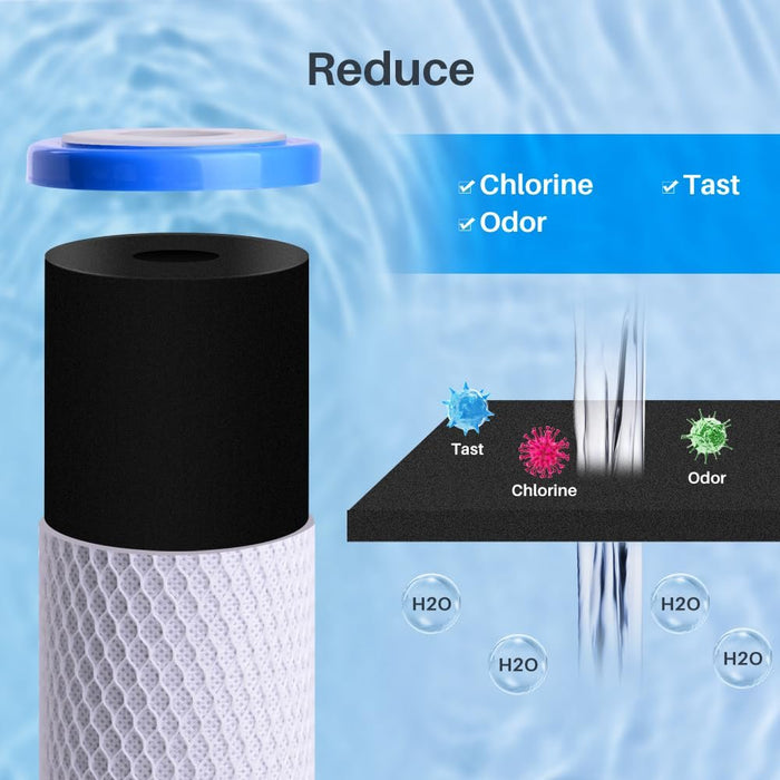 4-Pack Compatible for Watts MAXETW-975 10-Inch 5-Micron for Multi-Cartridge Whole House Water Filter with Solid Block Activated Carbon