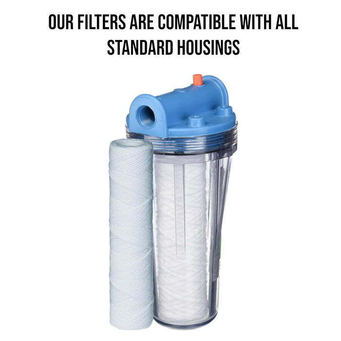 CFS String Wound Water Filter Cartridges – 4 Pack – 5 Micron – Fits RS5-DS Models