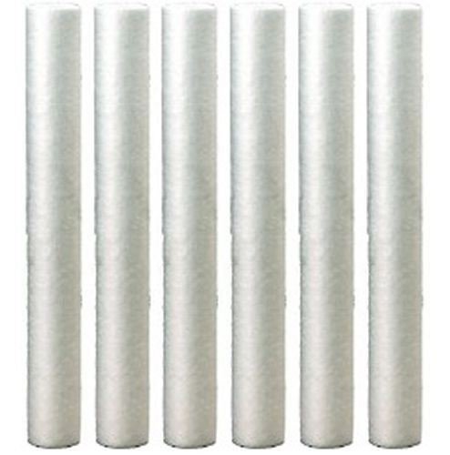 6-pack whole house sediment water filter cartridges, 5 micron, 20 x 2.5 inches