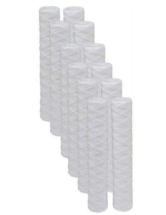 CFS String Wound Sediment Filters – 12 Pack – 5 Micron – 10" – Fits Watts 500181