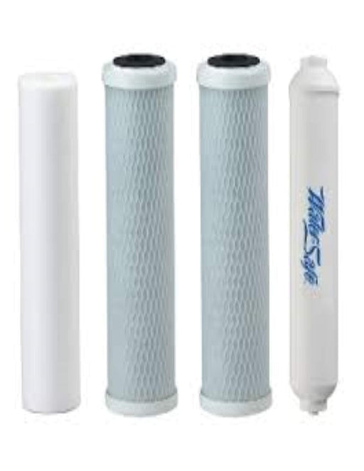 4-pack replacement filter set for stages 1-3 and 5 reverse osmosis systems, 10 inches, white