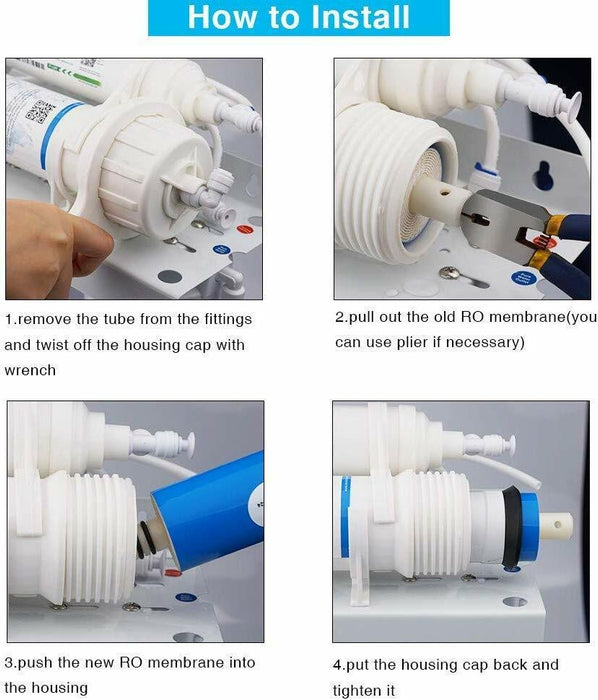 Fits Toray TS-1812S RO Membranes fits Standard RO Membrane Housing 50 GPD