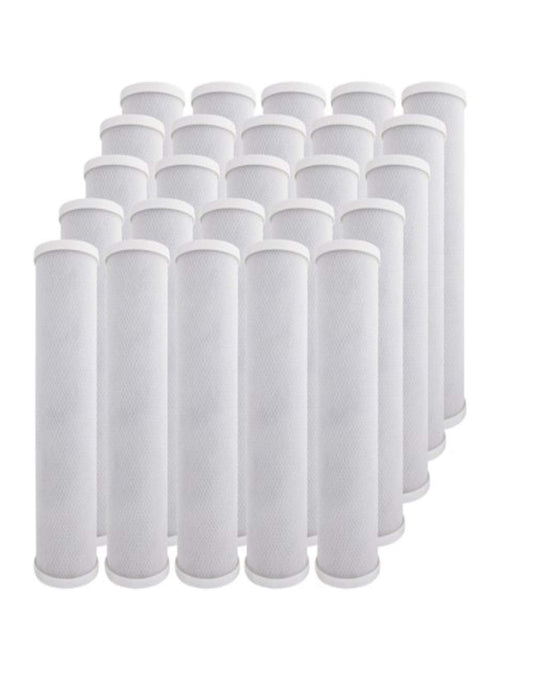 CFS Carbon Block Water Filters – 25 Pack – 5 Micron – 2-7/8" x 9-3/4"
