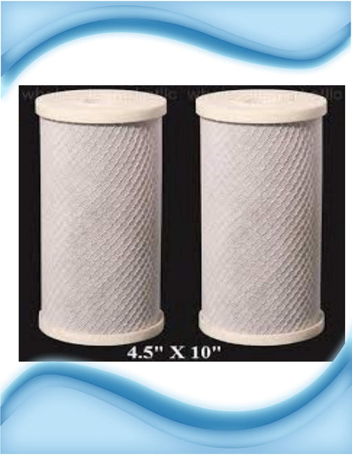2-pack whole house carbon block water filters, 5 micron, 10 x 4.5 inches, compatible with Pentek EP-BB models